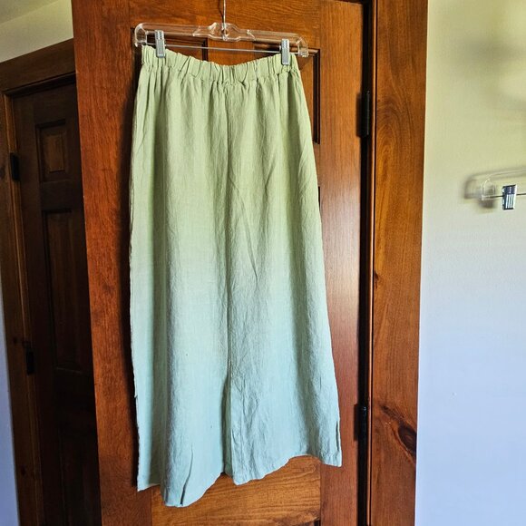CC Collection Linen Skirt Soft Green Sz M - Picture 3 of 6